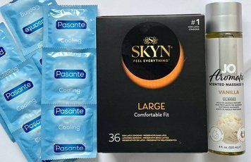 Комплект 46 шт SKYN Large - Pasante Cooling + System JO Aromatix Vanilla 120 мл SOS1651 фото