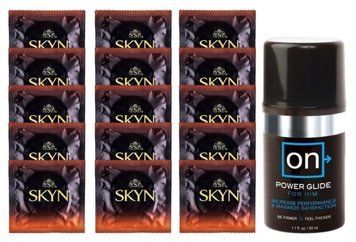 Комплект Skyn Warming 15 шт + Sensuva ON Power Glide For Him Gel (50 мл) SOS14487 фото