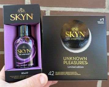 SKYN Unknown Pleasures+ &ndash; 42 шт та Лубрикант Skyn All Night Long &ndash; 80 мл SOS596 фото