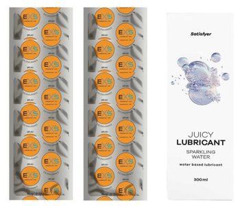 Комплект: EXS Delay 10 шт. + Лубрикант Satisfyer Sparkling Water 300 мл SOS11375 фото