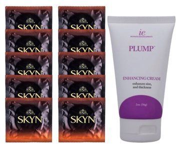 Комплект Skyn Warming 10 шт + Doc Johnson Plump Enhancing Cream For Men (56 г)  SOS14437 фото