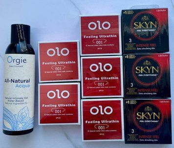 Набір 24 шт OLO збуджуючі 001 + Skyn Intense Feel + Лубрикант ALL-NATURAL Acqua 150 мл Orgie SOS3803 фото