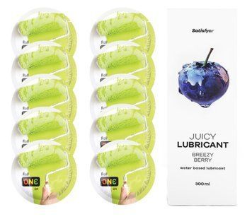 Комплект ONE Color 10 шт. + Лубрикант Satisfyer Juicy Lubricant Breezy Berry (300 мл) SOS12365 фото