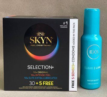 Набір Skyn Selection 35 шт + EXS Clear Lube Water Based 100 мл SOS1057 фото