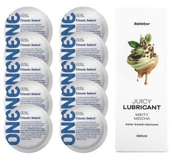 Комплект ONE Classic 10 шт. + Лубрикант Satisfyer Juicy Lubricant Minty Mocha (300 мл) SOS12315 фото