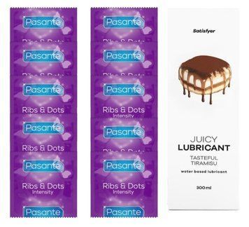Комплект Pasante Intensity 10шт. + Лубрикант Satisfyer Juicy Lubricant Tasteful Tiramisu 300 мл SOS11616 фото