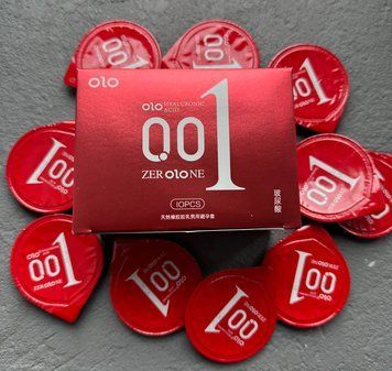 OLO 0.01 jelly box condoms red, разогревающие 10 шт OL62 фото