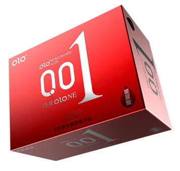 Ультратонкі OLO 0.01 Jelly Box Red із зігріваючим ефектом (10 шт) OL62 фото