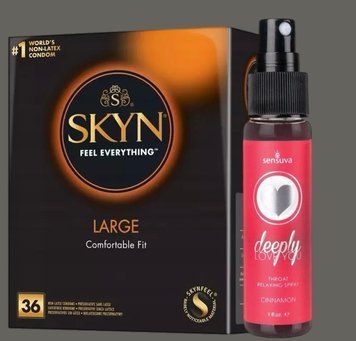 Комплект SKYN Large, 36 шт + Спрей Sensuva - Deeply Love You Cinnamon (29 мл) SOS5422 фото