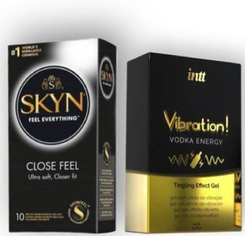 SKYN Close Feel 10 штук + Intt Vibration Vodka (15 мл) SOS6782 фото