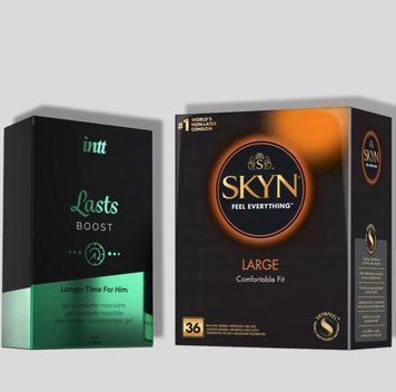 SKYN Large 36 шт + Пролонгатор Intt Lasts (15 мл) SOS5322 фото
