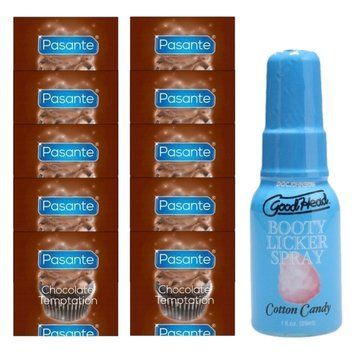 Pasante Chocolate Temptation 10 шт + Doc Johnson Booty Licker Spray &ndash; Cotton Candy (29 мл) SOS14011 фото