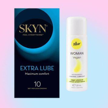 Комплект Skyn Extra Lube 10 шт + Лубрикант pjur Woman Vegan 30 мл SOS4472 фото