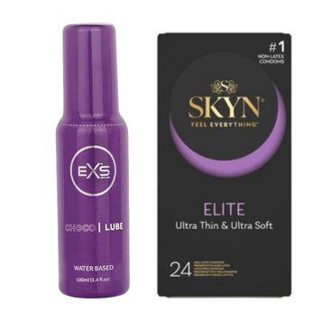 Набір Skyn Elite 24 шт + Лубрикант EXS Choco Lube 100 мл SOS4341 фото