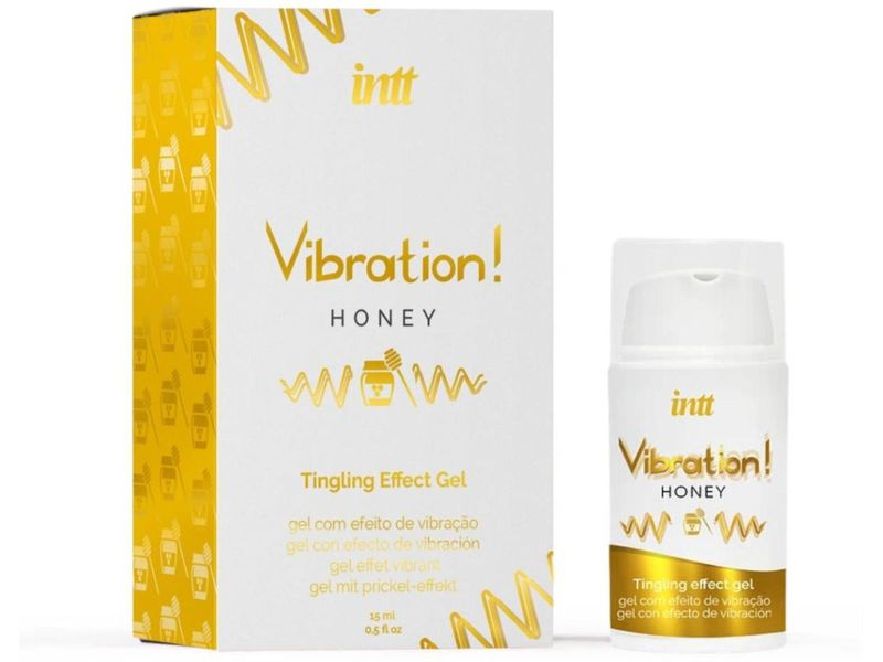 Рідкий вібратор Intt Vibration Honey (15 мл), густий гель, дуже смачний, діє до 30 хвилин SX0580 фото