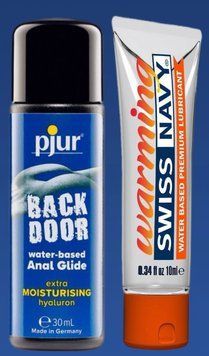 Набор лубрикантов pjur backdoor Comfort water glide 30 мл + Swiss Navy Warming 10 мл LB343 фото