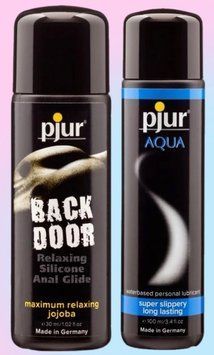 Набор лубрикантов pjur backdoor anal Relaxing jojoba silicone 30 мл+ pjur Aqua 100 мл LB813 фото