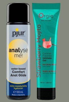 Набор лубрикантов pjur analyse me! Comfort water glide 100 мл + Клубничный мохит на водной основе, 100 мл Orgie LB1006 фото