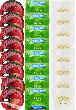 Набор 24 шт ONE Chocolate Strawberry + Delay Infinity + EXS Pure SOS7515 фото