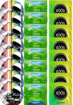 Набор 24 шт ONE Extreme Ribs + Delay Infinity + EXS Glow in the Dark SOS7417 фото
