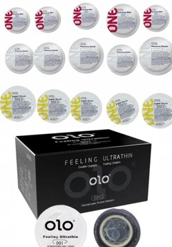 Набор из 25 шт : OLO Feeling Ultrathin 10 шт , One - Dome , Studs , Ribs -15 шт SOS276 фото