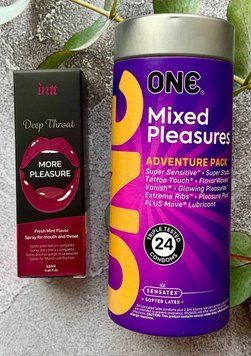 Комплект ONE Mixed Pleasures (24 шт) + Спрей Intt Deep Throat Oral Spray (12 мл) SOS2402 фото