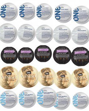 Сет ONE 25 шт : classic , pleasures dome , tatoo touch , vanish , super sensitive  SOS226 фото