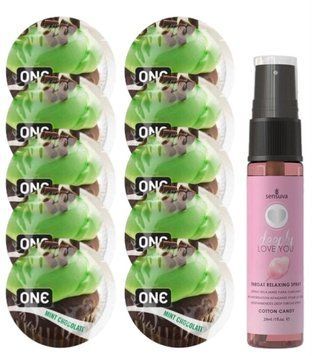 Комплект ONE Mint Chocolate 10 шт + Sensuva Deeply Love You Cotton Candy (29 мл) SOS13862 фото