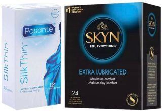 Набор с 24 шт SKYN Extra Lube + Pasante Silk Thin 12 шт SOS8095 фото