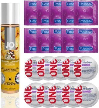 Набор 20 шт Pasante TRIM и ONE Tattoo Touch + System JO H2O &mdash; Juicy Pineapple (30 мл) SOS4883 фото