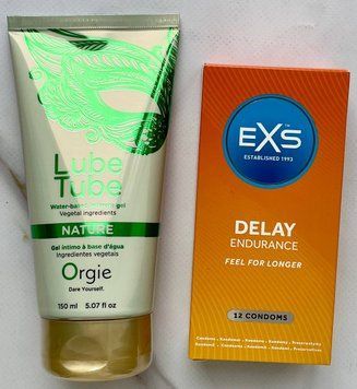 Комплект EXS Delay 12 шт - Лубрикант LUBE TUBE NATURE, 150 мл ORGIE SOS3262 фото