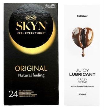Комплект Лубрикант Satisfyer Juicy Crazy Crave 300 мл + SKYN Original 24 шт SOS12886 фото