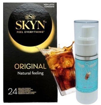 Набір з SKYN ORIGINAL 24 шт + Рідкий вібратор 5th Paradise Liquid Vibrator &mdash; Кола (30 мл) SOS9968 фото