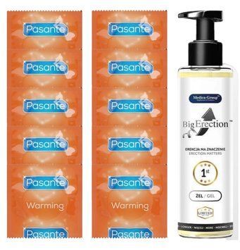 Комплект Pasante Warming 10 шт + Big Erection Gel (150 мл)  SOS14388 фото