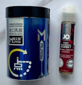 Комплект Muaisi 002 Blue 12 шт - Лубрикант System JO H2O Raspberry Sorbet (30 мл) SOS2793 фото