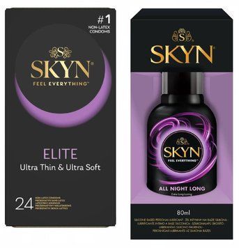 Набір : SKYN Elite &ndash; 24 шт та Лубрикант Skyn All Night Long &ndash; 80 мл SOS687 фото