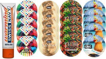 Набор из Swiss Navy Water-Based 10 мл + ONERibs + ONE Vanish + ONETattoo + ONE Island Punch SOS8556 фото