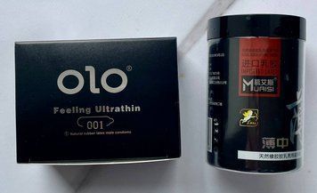 Набір OLO 001 Feeling Ultrathin 10 шт + Muaisi  0.02 мм Black 12 шт SOS2743 фото