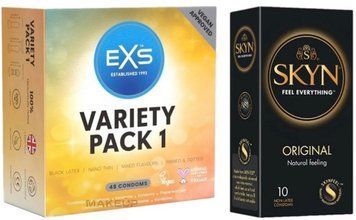 Набір з SKYN Original 10 штук + EXS Mixed Variety Pack 1, 48 штук SOS7896 фото