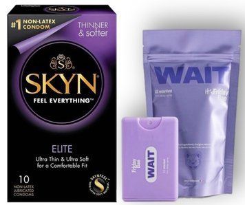 Набор из SKYN Elite 10 шт + Пролонгатор WAIT &mdash; Friday Bae Delay Spray, 10 мл SOS8897 фото