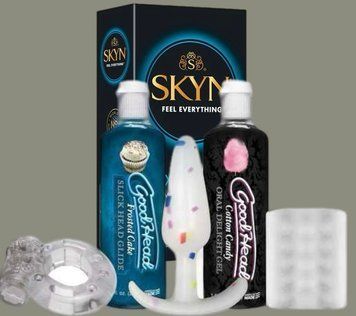 Skyn Extra Lube 10 штук + Набір Doc Johnson GoodHead - Party Pack - 5 Piece Kit SOS5273 фото