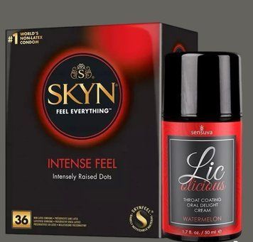 Комплект Skyn ​​Intense feel 36 штук + Гель Sensuva - Lic-o-licious Watermelon (50 мл) SOS5373 фото