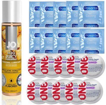 набор 20 шт Pasante + ONE + System JO H2O Juicy Pineapple (30 мл) SOS4641 фото