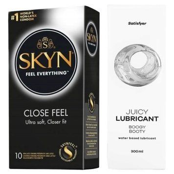 Набір Лубрикант Satisfyer Boogy Booty 300 мл + SKYN Close Feel 10 шт SOS12718 фото