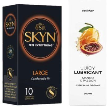 Набор Лубрикант Satisfyer Mango&Passion 300 мл + SKYN Large 10 шт. SOS12836 фото