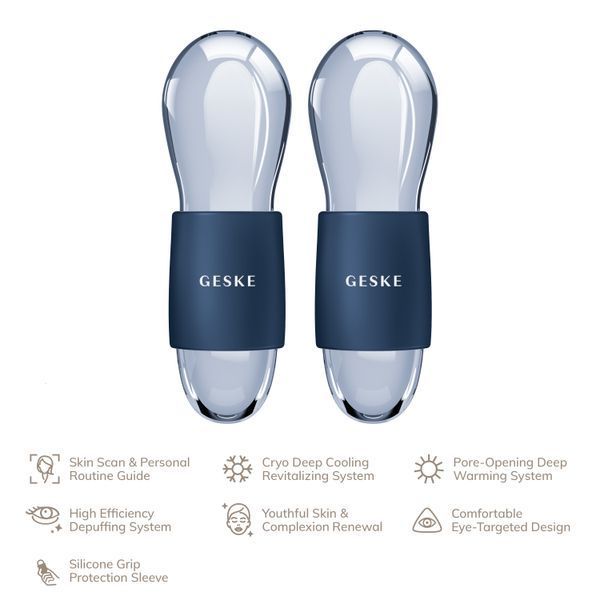 Двойной массажер для глаз GESKE Cool&Warm Duo Eye Massager 7в1 midnight HB0323 фото