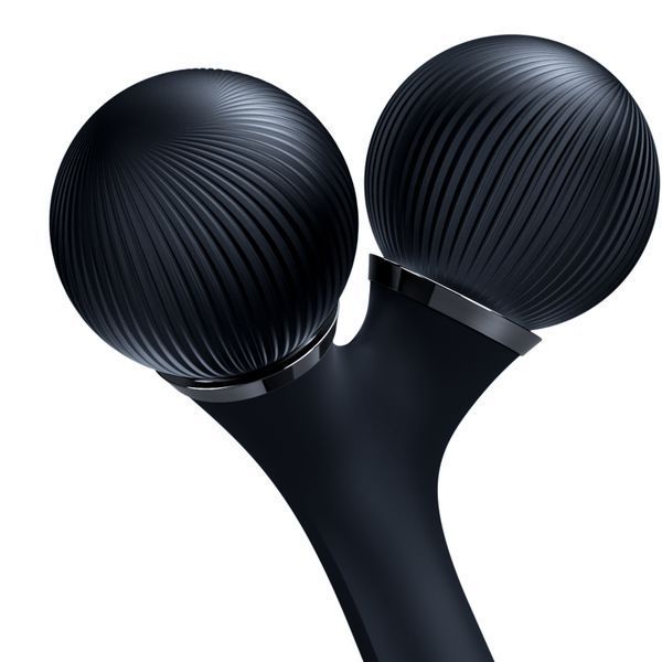 Електронний ультразвуковий ролик для обличчя та тіла GESKE Sonic Facial&Body Roller 4в1 black HB0035 фото