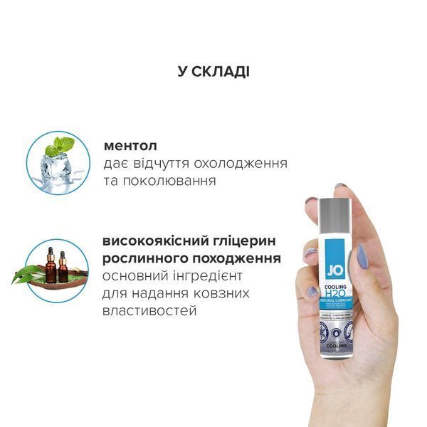 Охолоджувальна змазка на водній основі System JO H2O COOLING (30 мл) з ментолом, рослинний гліцерин SO1450 фото