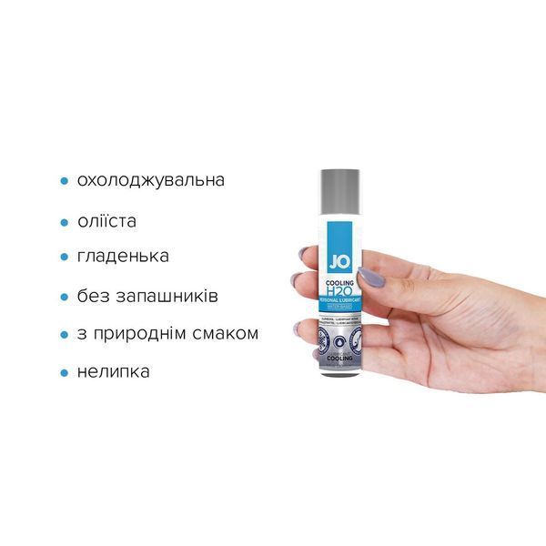 Охолоджувальна змазка на водній основі System JO H2O COOLING (30 мл) з ментолом, рослинний гліцерин SO1450 фото