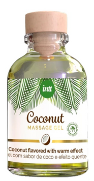 Веганський інтимний масажний гель із ніжним ароматом кокоса INTT Coconut Vegan Massage Gel (30 мл) &mdash; тропічна ніжність та чиста насолода SO5973 фото